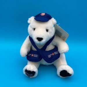 Hallmark Canada Post Bear Mail Livrourson Polar Bear White Plush 2003 NWT